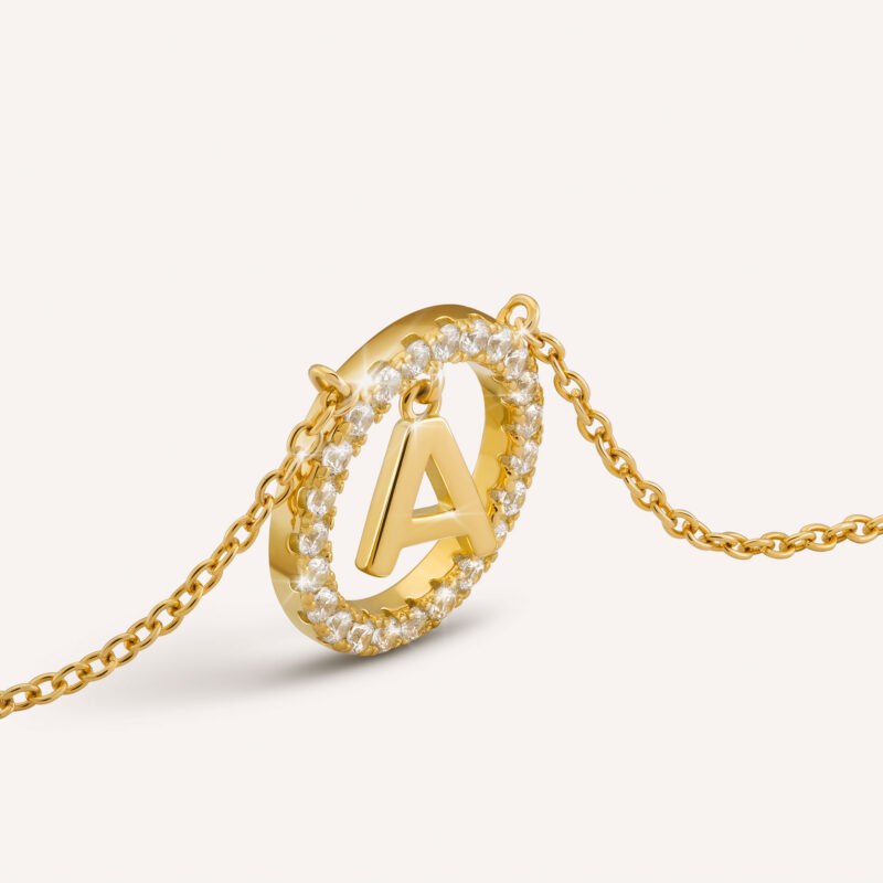 COLAR UNIKE LETTER IN CIRCLE A - Image 4