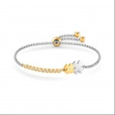 Pulseira Nomination Millelluci Trevo Duplo Bicolor