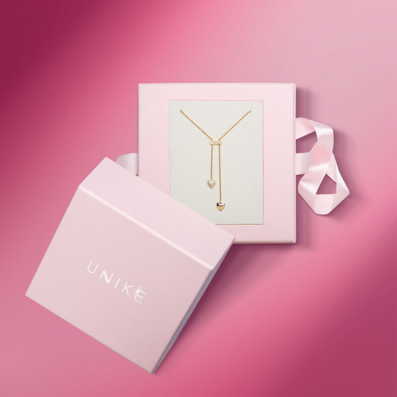 COLAR UNIKE TWO HEARTS GOLD - Image 4