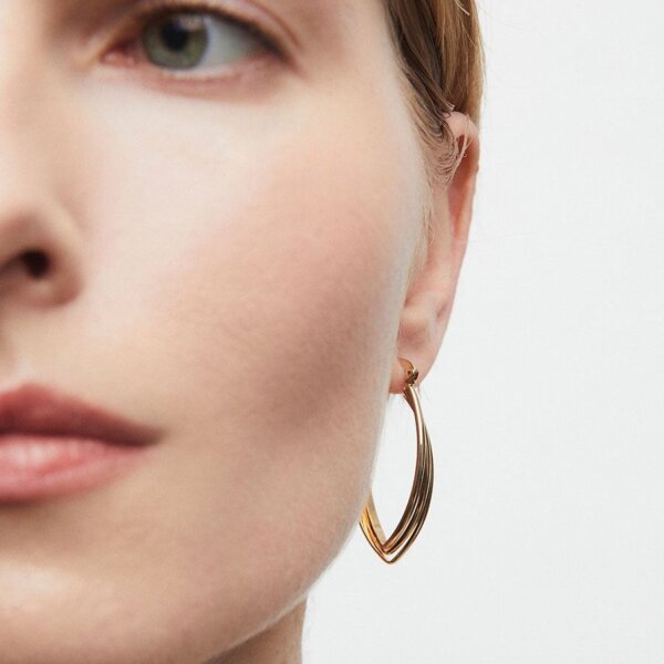 Brincos Vidal&Vidal Triple Oval Hoop Remi