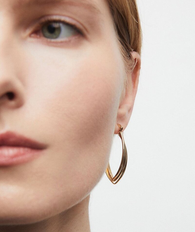 Brincos Vidal&Vidal Triple Oval Hoop Remi