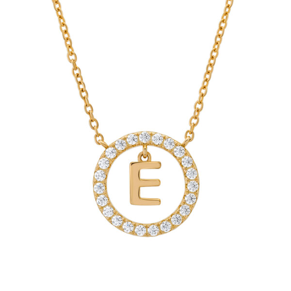 COLAR UNIKE LETTER IN CIRCLE E