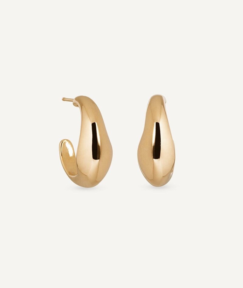 Brincos Vidal&Vidal Oval Hoop Lauren