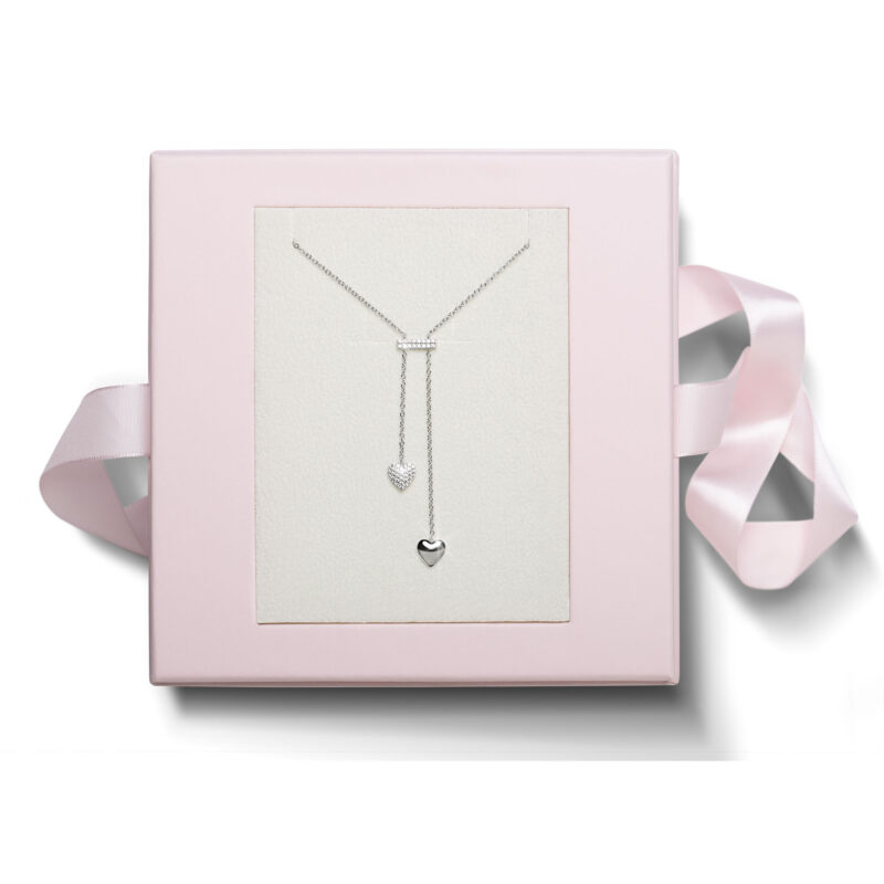 COLAR UNIKE TWO HEARTS SILVER - Image 3