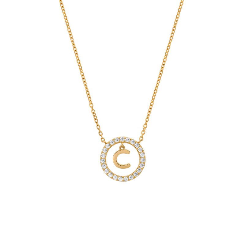 COLAR UNIKE LETTER IN CIRCLE C - Image 2