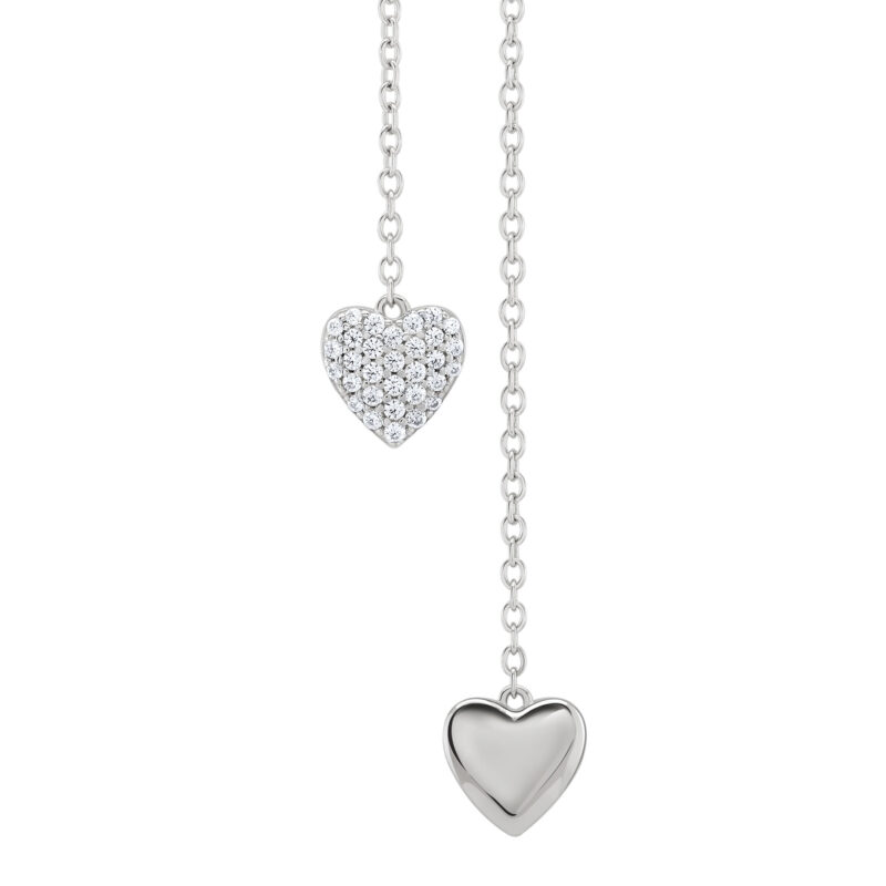 COLAR UNIKE TWO HEARTS SILVER - Image 4