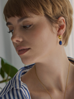 Brincos One Senhora Element Long Blue Gold