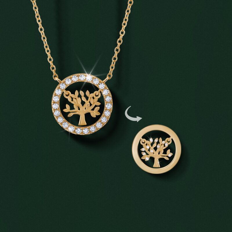 COLAR UNIKE MEANINGFUL TREE GOLD - Image 3