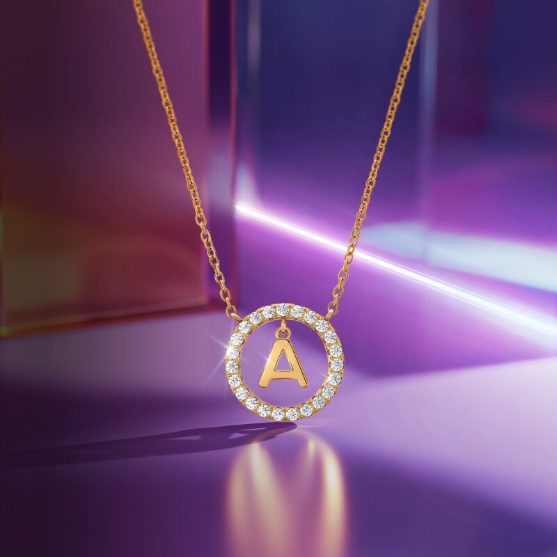 COLAR UNIKE LETTER IN CIRCLE A - Image 2