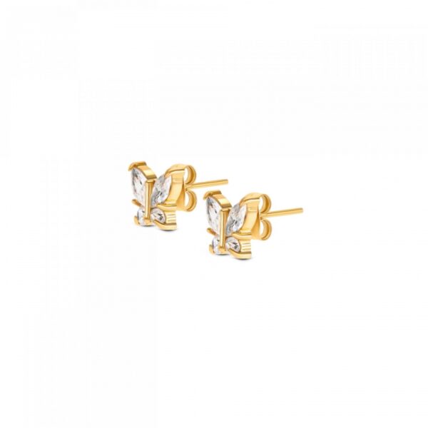 Brincos One Senhora Butterfly Crystal Gold