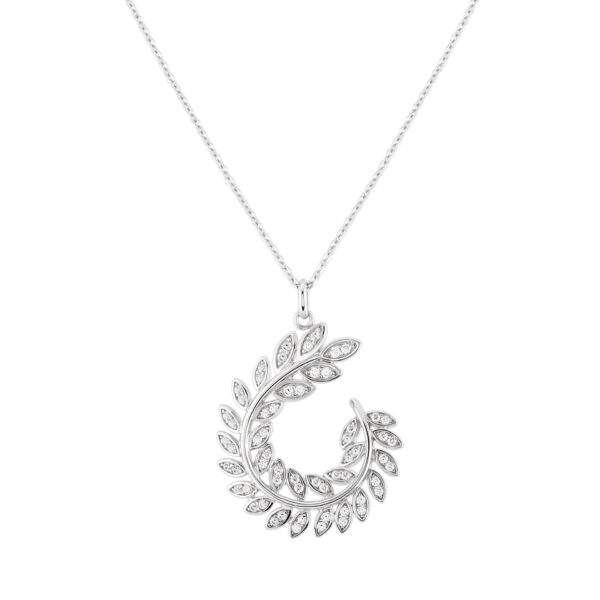COLAR PRATA UNIKE CLASSY & CHIC LEAF