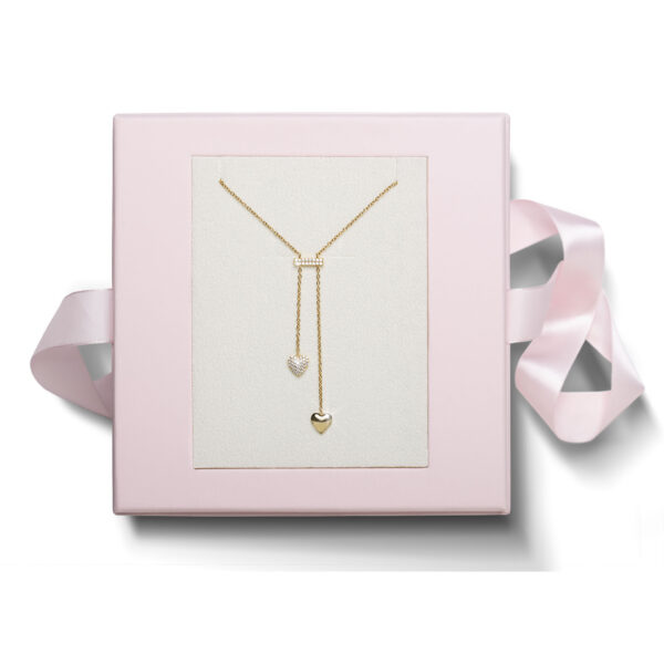 COLAR UNIKE TWO HEARTS GOLD