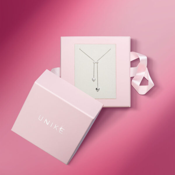 COLAR UNIKE TWO HEARTS SILVER