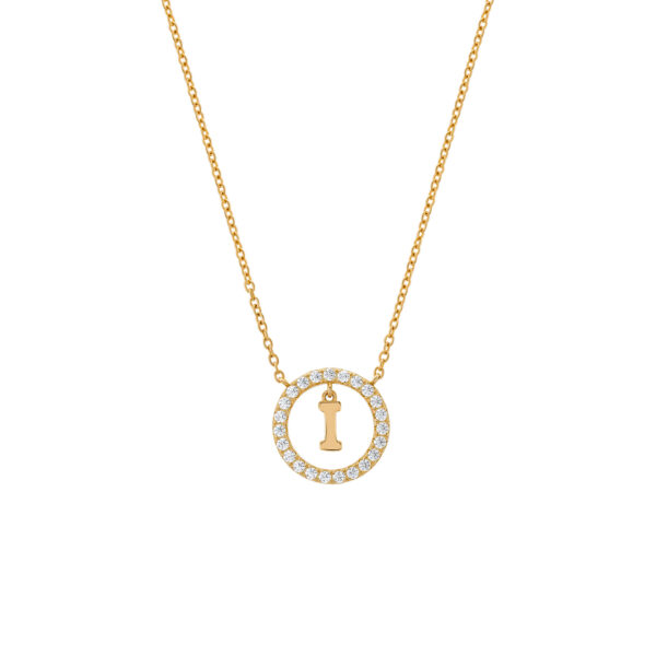 COLAR UNIKE LETTER IN CIRCLE I