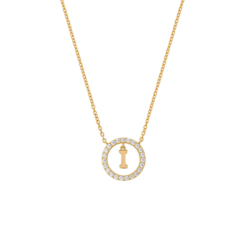 COLAR UNIKE LETTER IN CIRCLE I