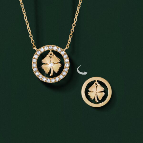 COLAR UNIKE MEANINGFUL CLOVER GOLD