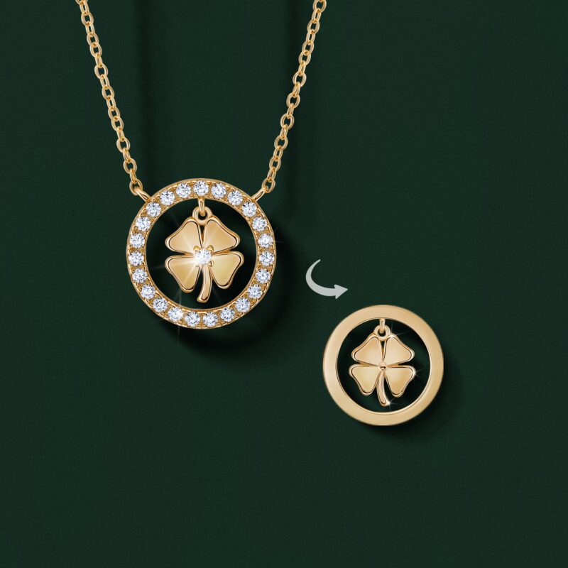 COLAR UNIKE MEANINGFUL CLOVER GOLD