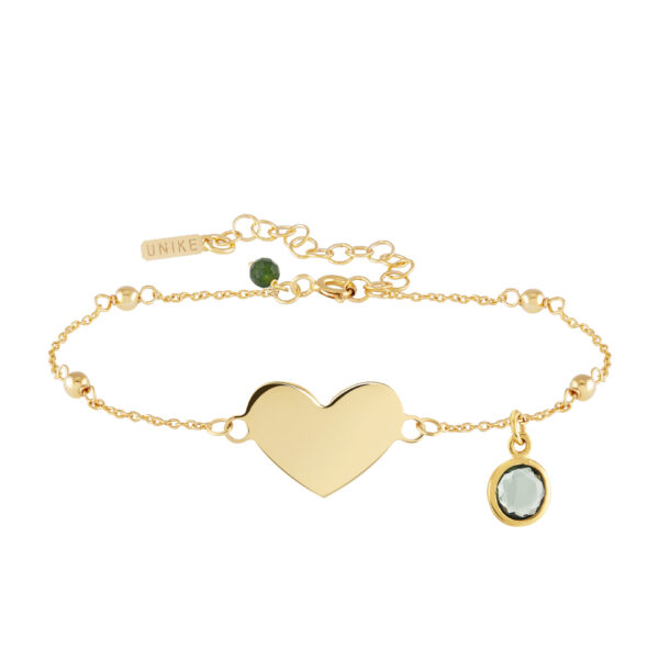 PULSEIRA PRATA DOURADA UNIKE FUN W20 HEART GOLD