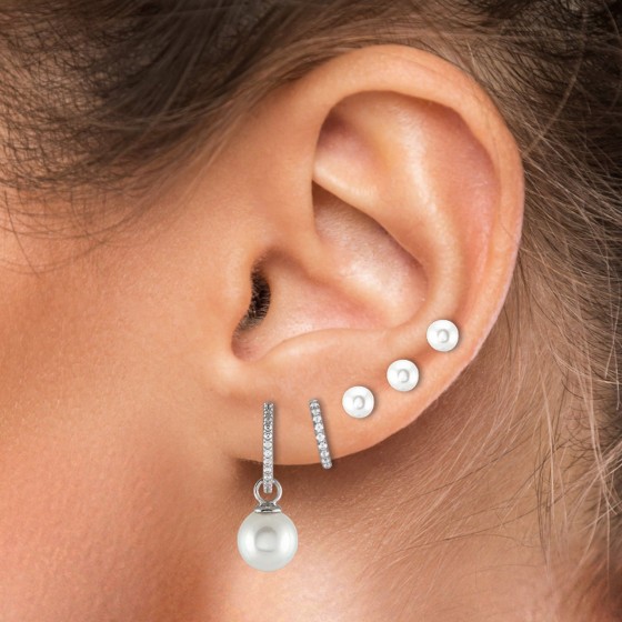Argolas Unike Classy Pearls 2 in 1