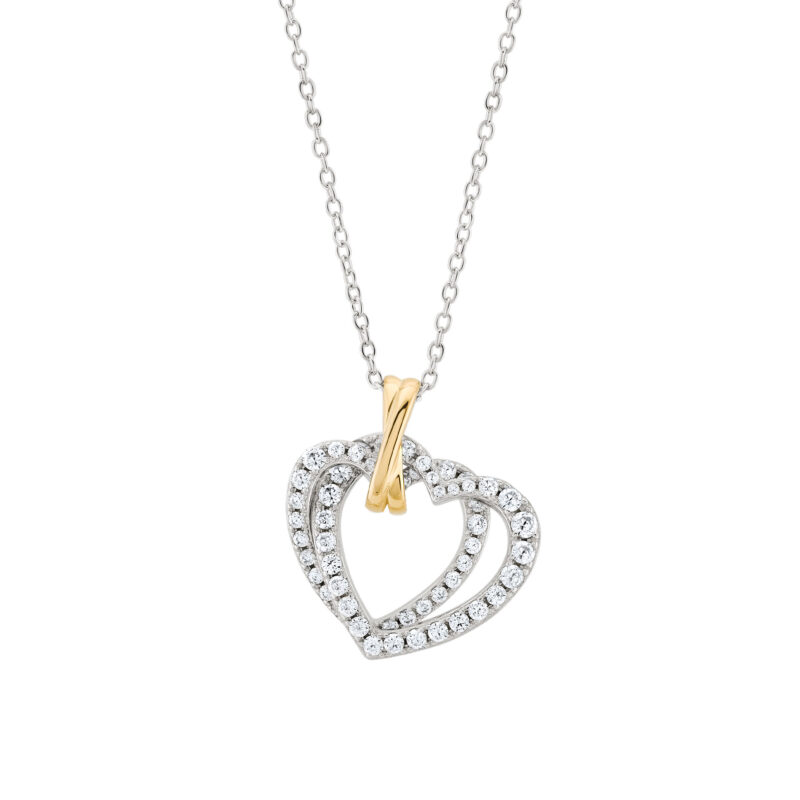 COLAR UNIKE DOUBLE HEART BICOLOR - Image 2