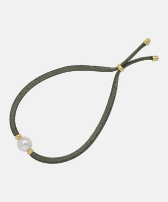 PULSEIRA, MAJORICA, SIFNOS, 8MM, PRATA DOURADA 925, 0,43GR, VERDE