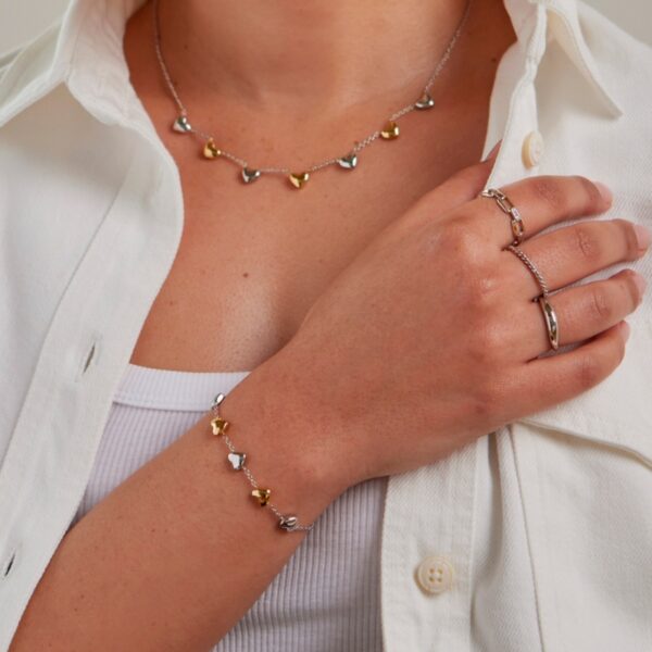 Pulseira One Senhora Crazy Heart Embrace Bicolor