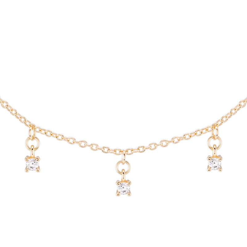 COLAR UNIKE MIA ROSE MULTIPLE SOLITAIRE GOLD - Image 5