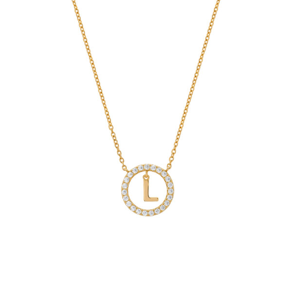 COLAR UNIKE LETTER IN CIRCLE L