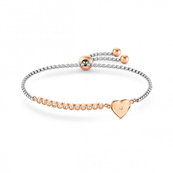 Pulseira Nomination Millelluci Coração Rose Gold