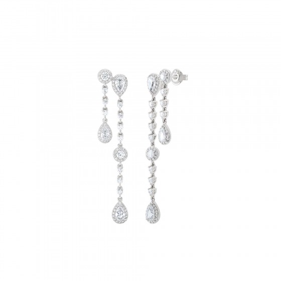 Brincos Unike Party Shiny Drop Silver