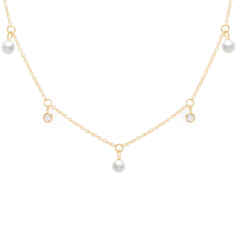 COLAR PRATA UNIKE MULTIPLE PEARLS GOLD - Image 2
