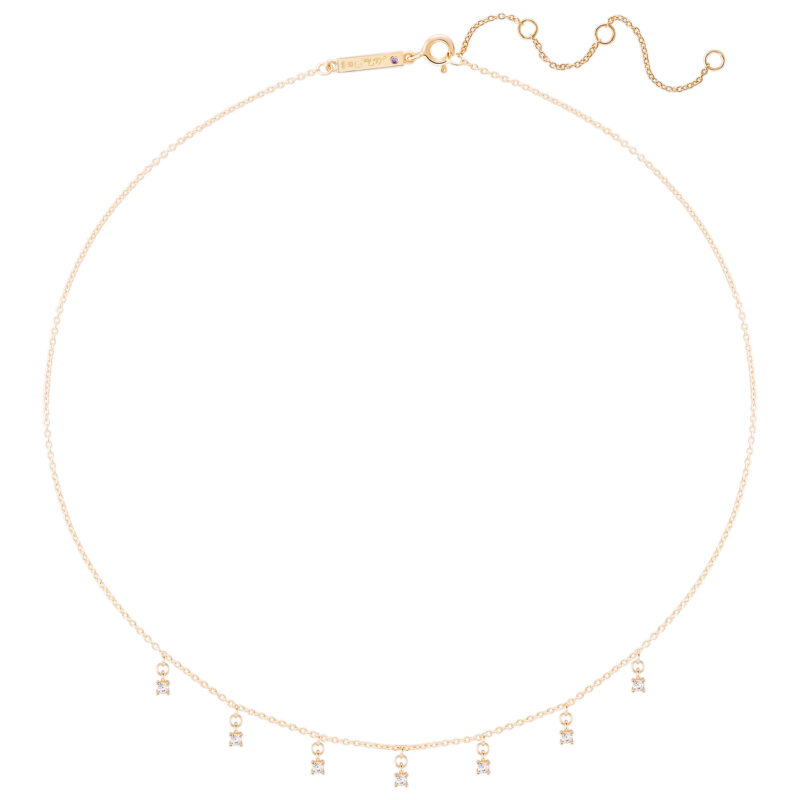 COLAR UNIKE MIA ROSE MULTIPLE SOLITAIRE GOLD