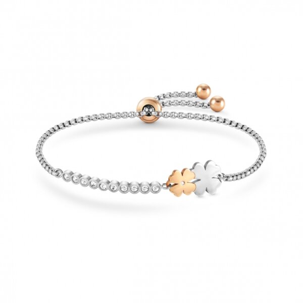 Pulseira Nomination Millelluci Trevo Duplo Bicolor