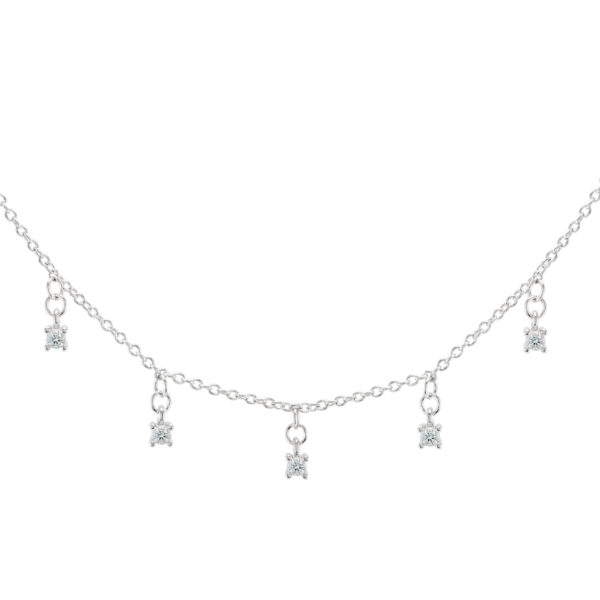 COLAR UNIKE CLASSY&CHIC MULTIPLE SOLITAIRE SILVER
