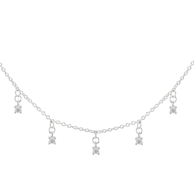 COLAR UNIKE CLASSY&CHIC MULTIPLE SOLITAIRE SILVER
