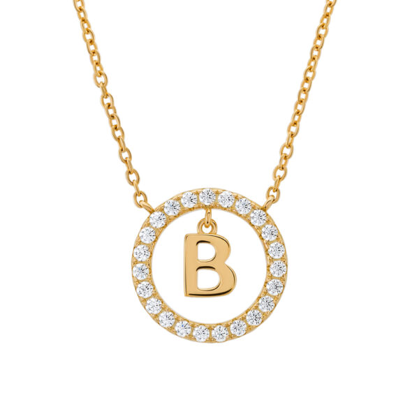 COLAR UNIKE LETTER IN CIRCLE B