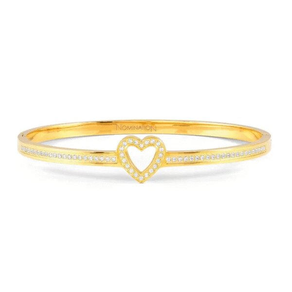 Pulseira Nomination Pretty Bangles Coração Dourada L