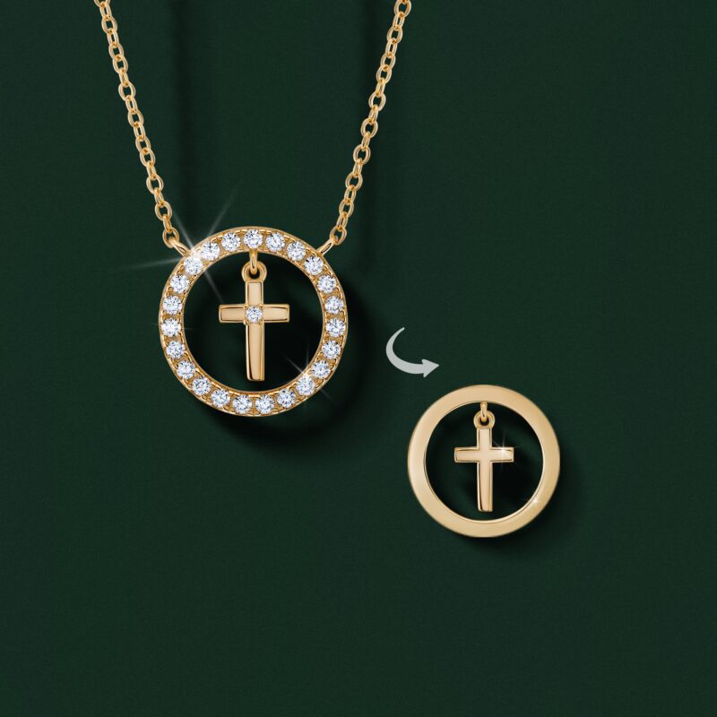 COLAR UNIKE MEANINGFUL CROSS GOLD - Image 5