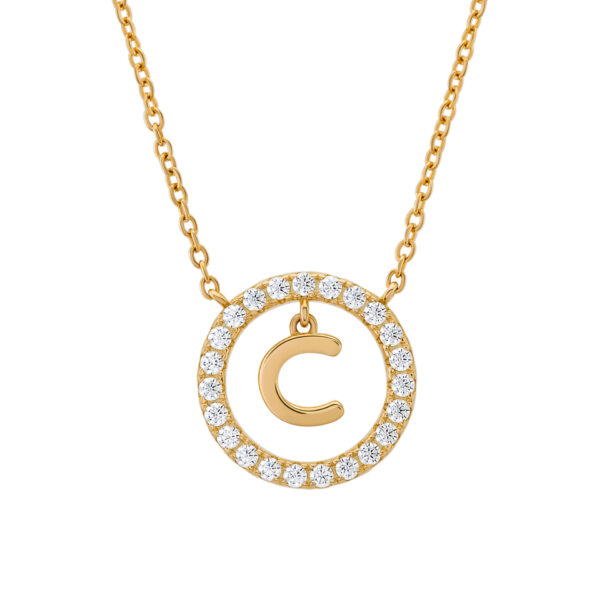 COLAR UNIKE LETTER IN CIRCLE C