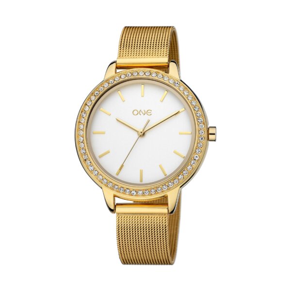 Relógio One Senhora Twin Spark Gold Mesh