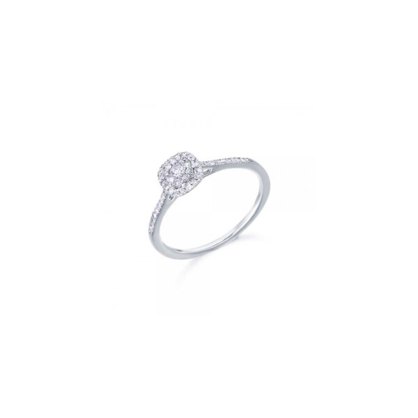 Anel Le Carré Ouro 18K Diamante 0,19ct