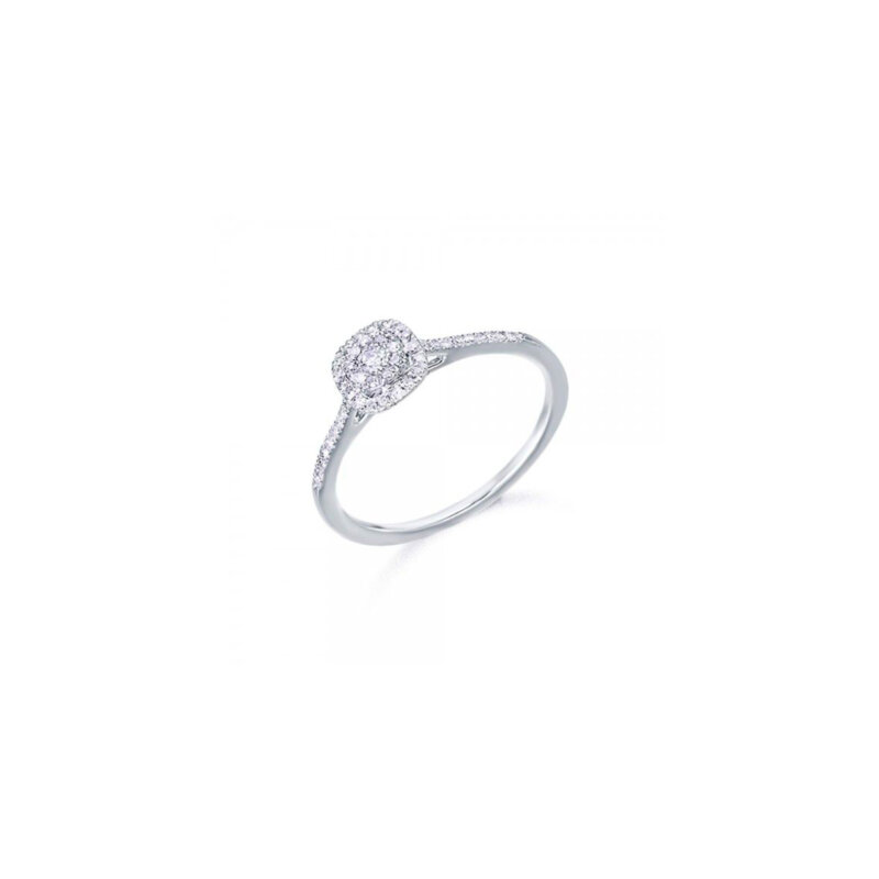 Anel Le Carré Ouro 18K Diamante 0,19ct