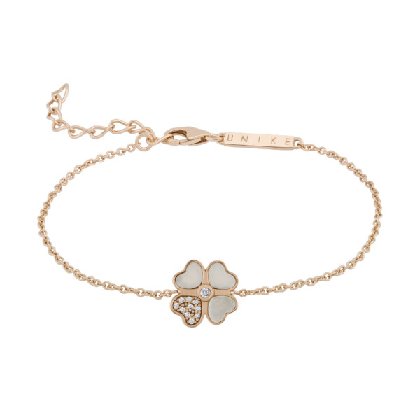 Pulseira Unike Love In Rose Trevo