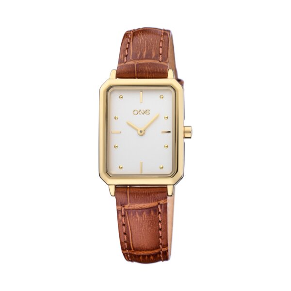 Relógio One Dare Gold Leather Brown