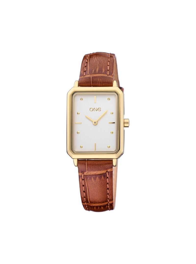 Relógio One Dare Gold Leather Brown