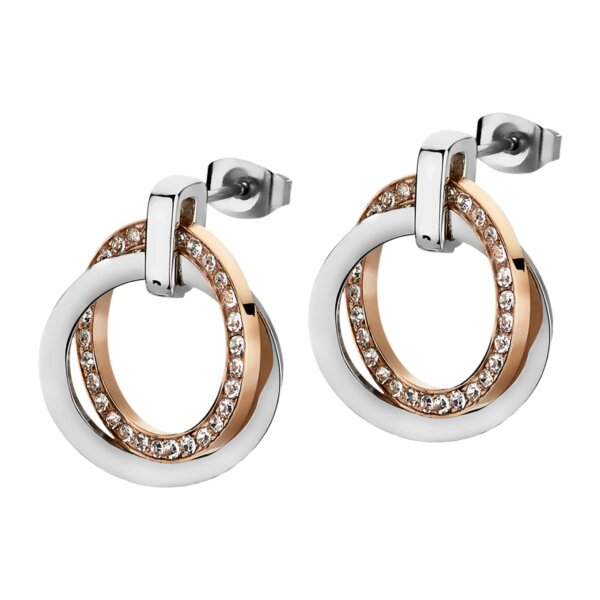 Brincos Lotus Style Bicolor Rose Gold