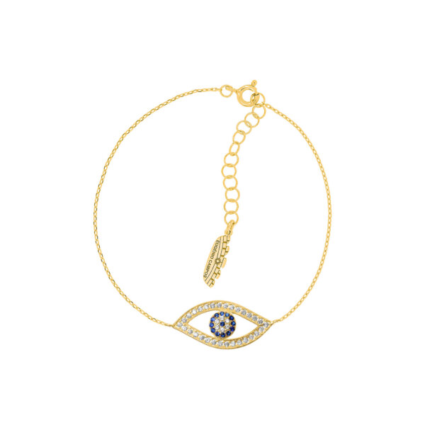 Pulseira Eugénio Campos Blue Mystic Eye Dourada