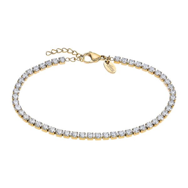 Pulseira Lotus Style com Zircónias Dourada