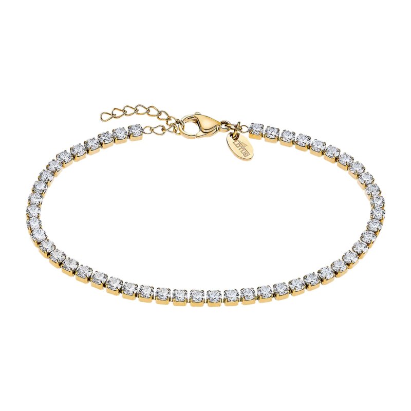 Pulseira Lotus Style com Zircónias Dourada
