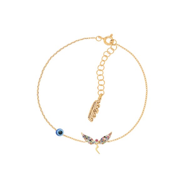Pulseira Eugénio Campos Anjo Dourada c/ cor